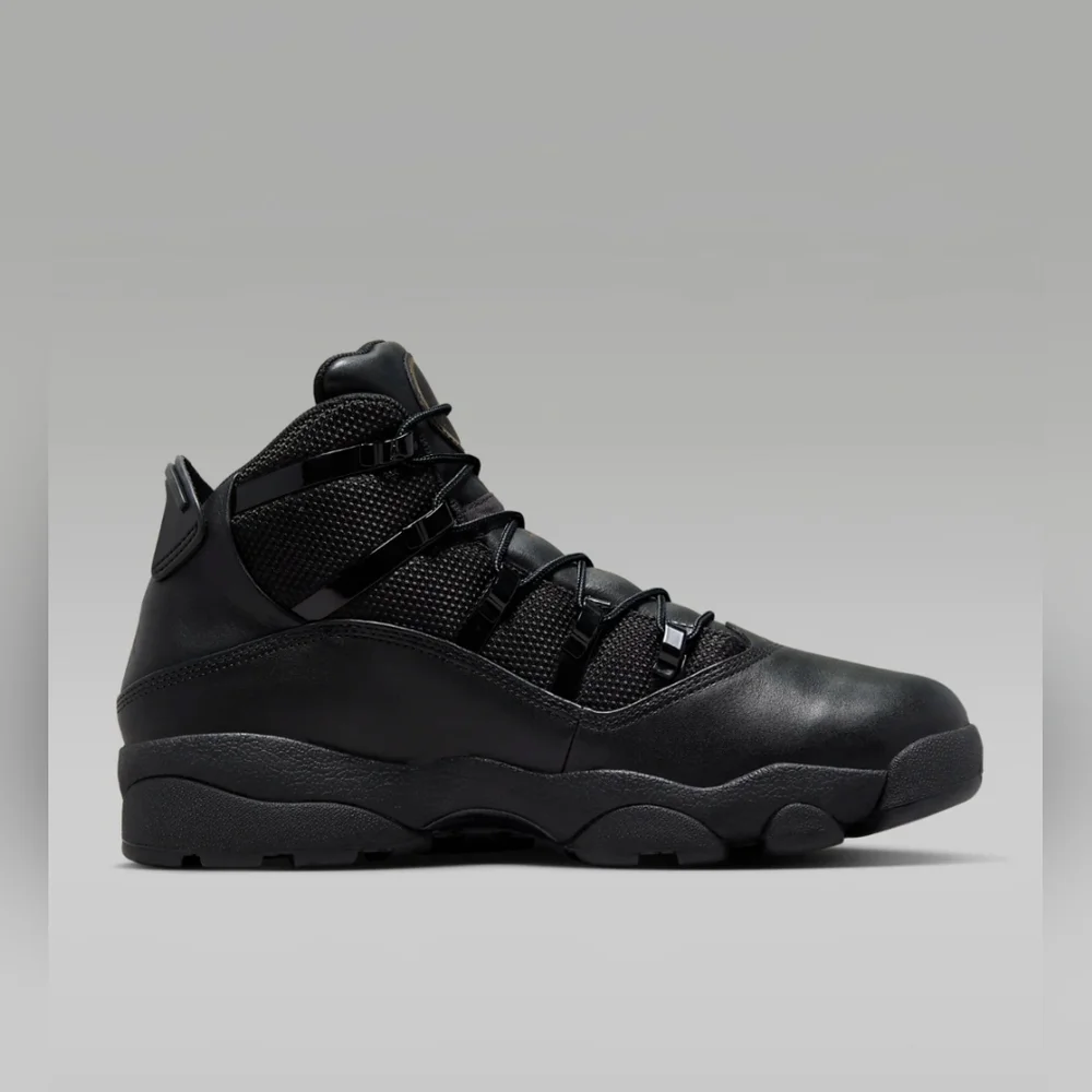 Nike Air Jordan Winterized 6 Rings Men’s Size 9 Shoes Triple Black” FV3826 001 - Picture 2 of 12